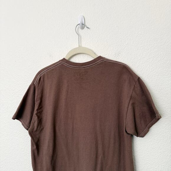 [Vinyl Icons] Brown ACDC Back in Black Studded Graphic Tee T-Shirt Size Medium M - Picture 4 of 10